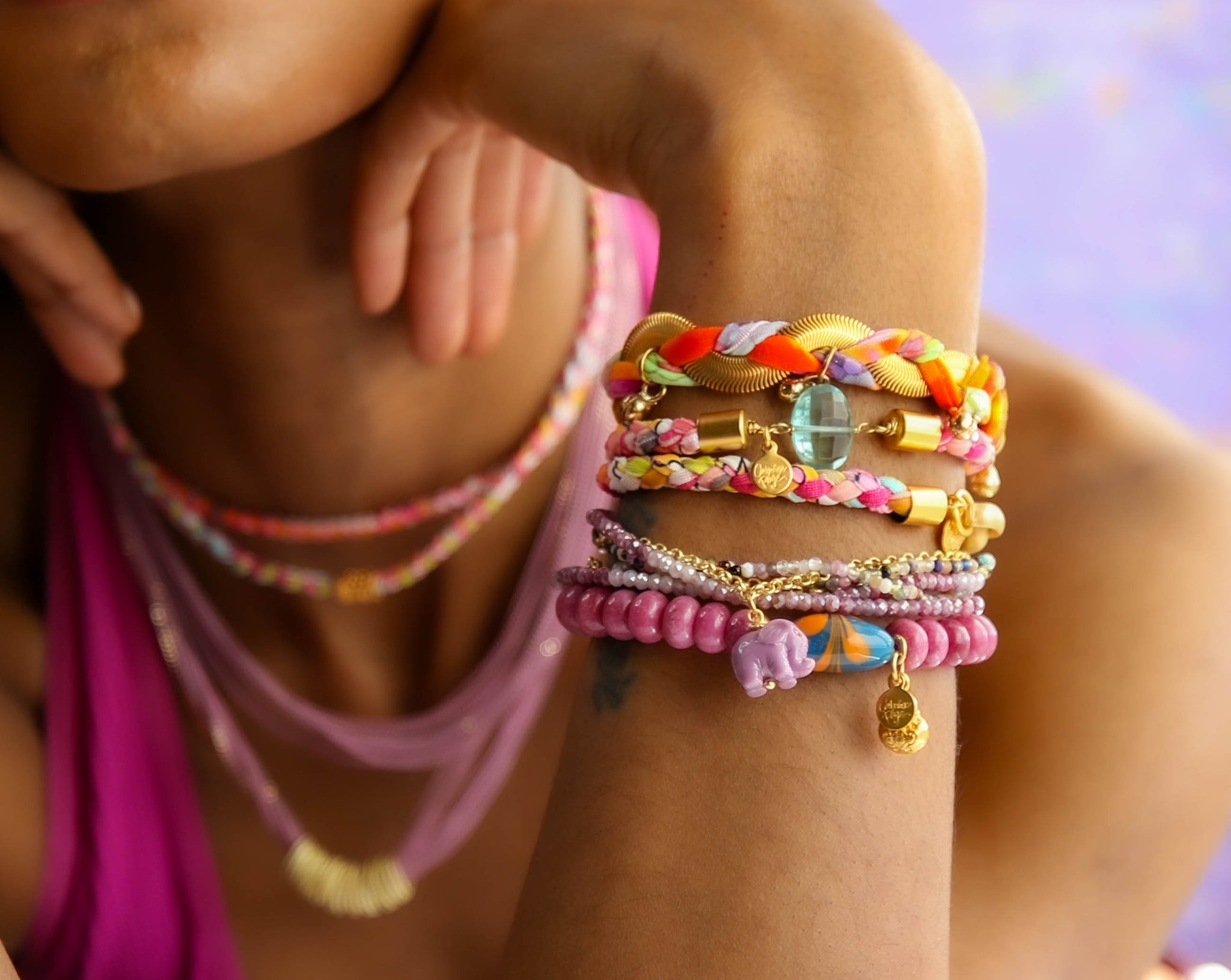 Sahara Multi Strand Bracelet in Periwinkle