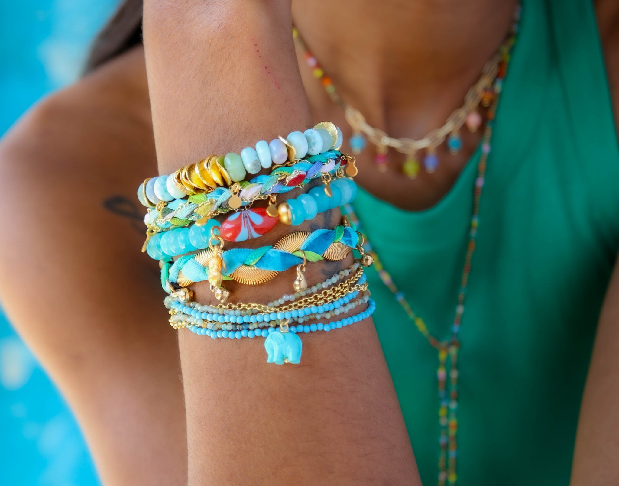 Sahara Multi Strand Bracelet in Turquoise