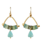 Bridge Earrings in Peruvian Opal