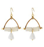 Bridge Earrings in Moonstone