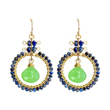 Chi Earrings in Lapis