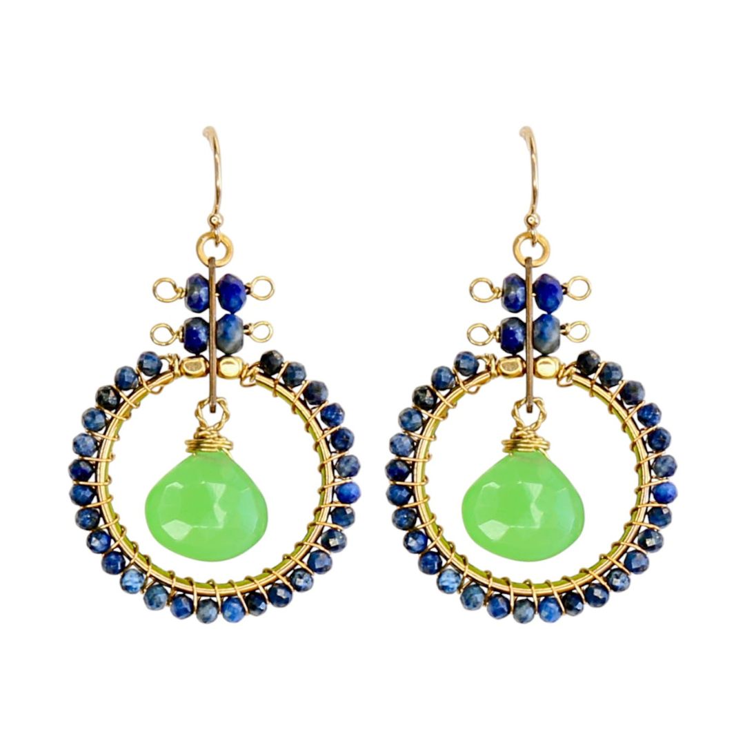 Chi Earrings in Lapis