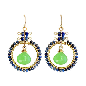 Chi Earrings in Lapis