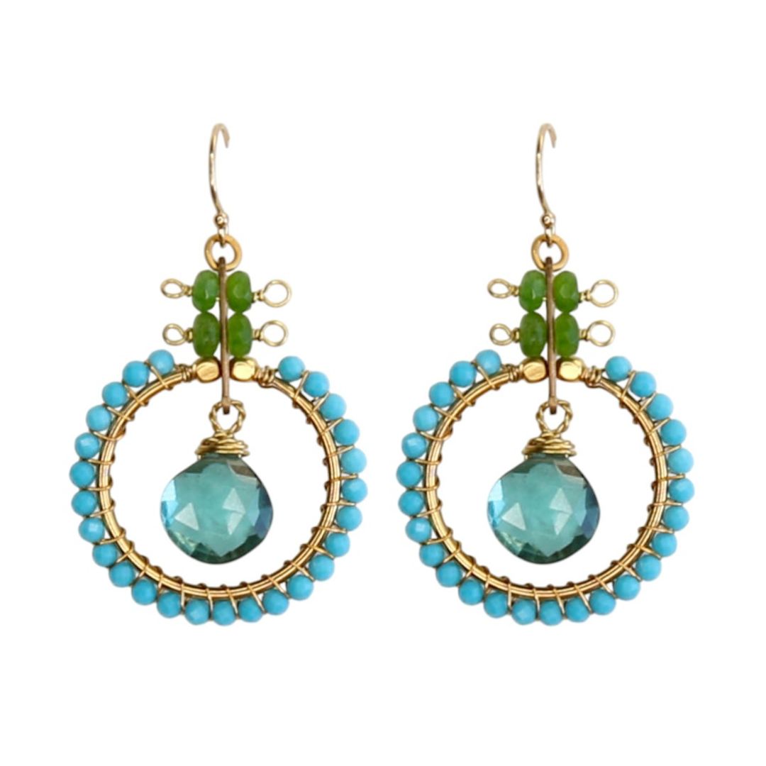 Chi Earrings in Turquoise