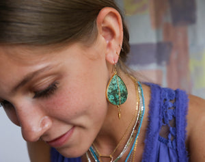 Comice Earrings in Turquoise