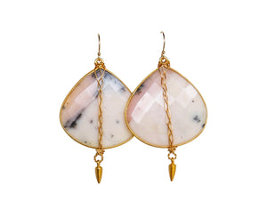 Comice Earrings in Pink Opal