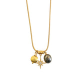 Daze Charm Necklace in Pyrite