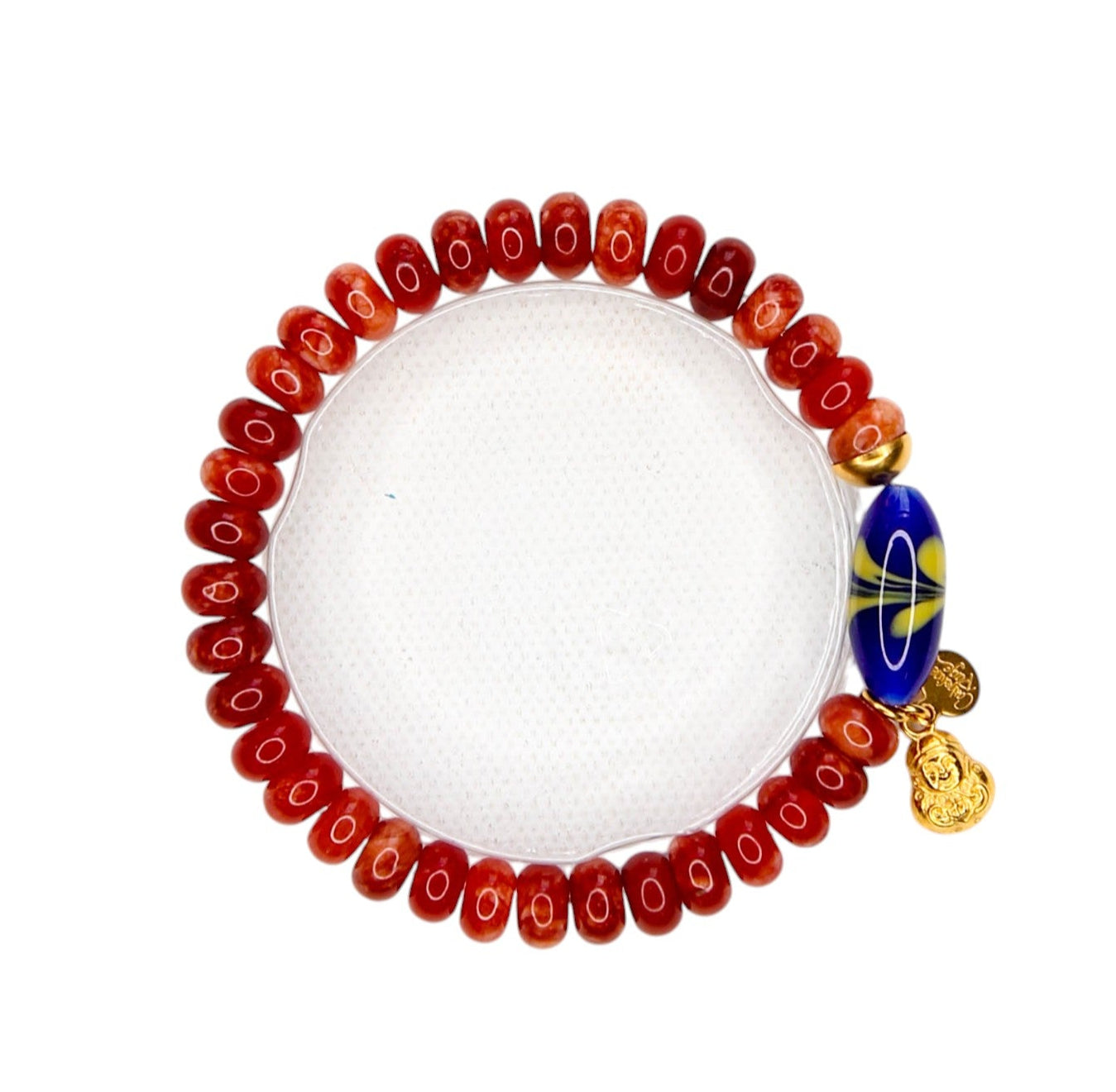 Dharma Elastic Bracelet in Cherry Red