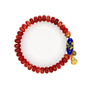 Dharma Elastic Bracelet in Cherry Red