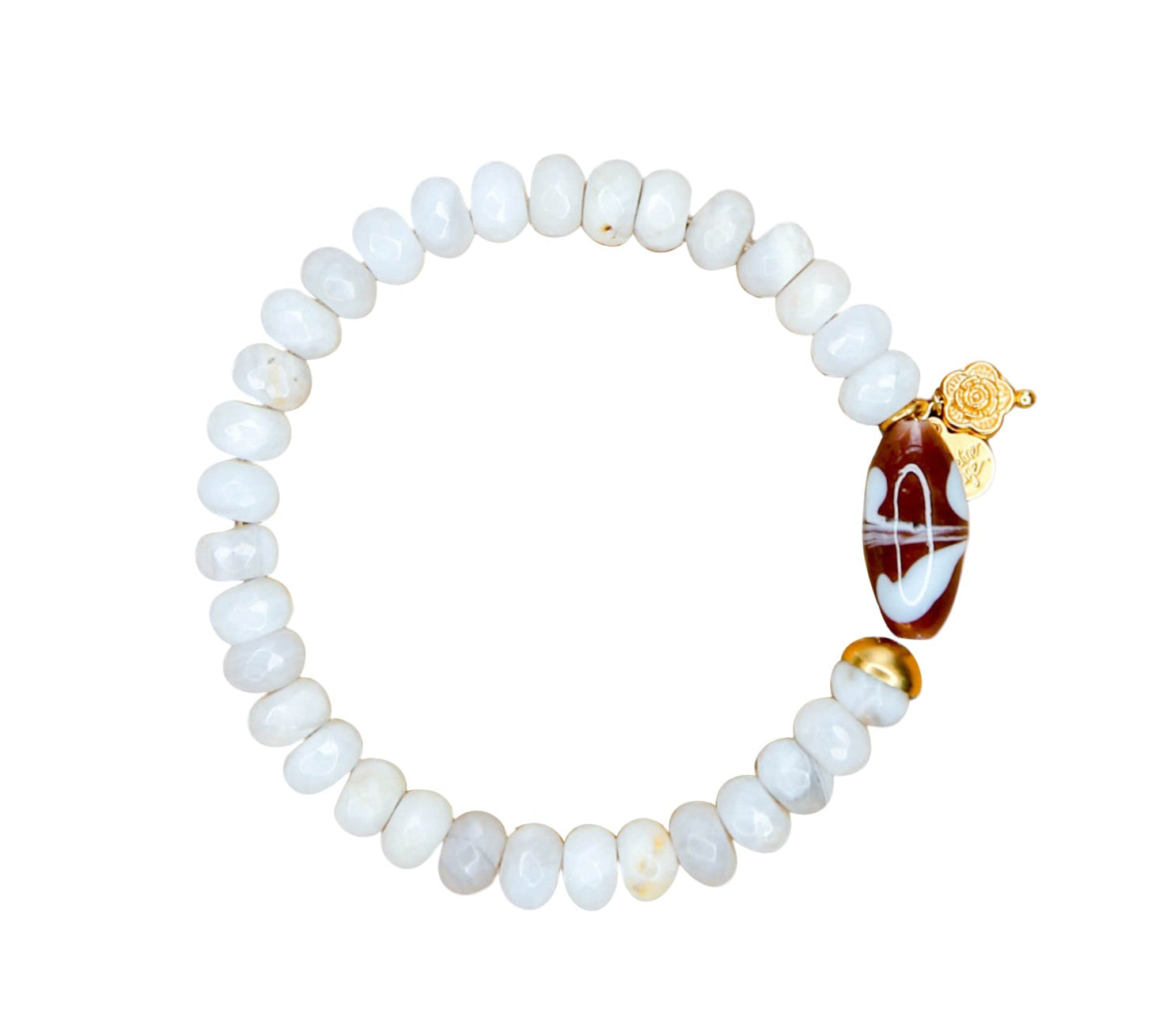 Dharma Elastic Bracelet in White