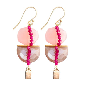 Duet Earrings in Pinks