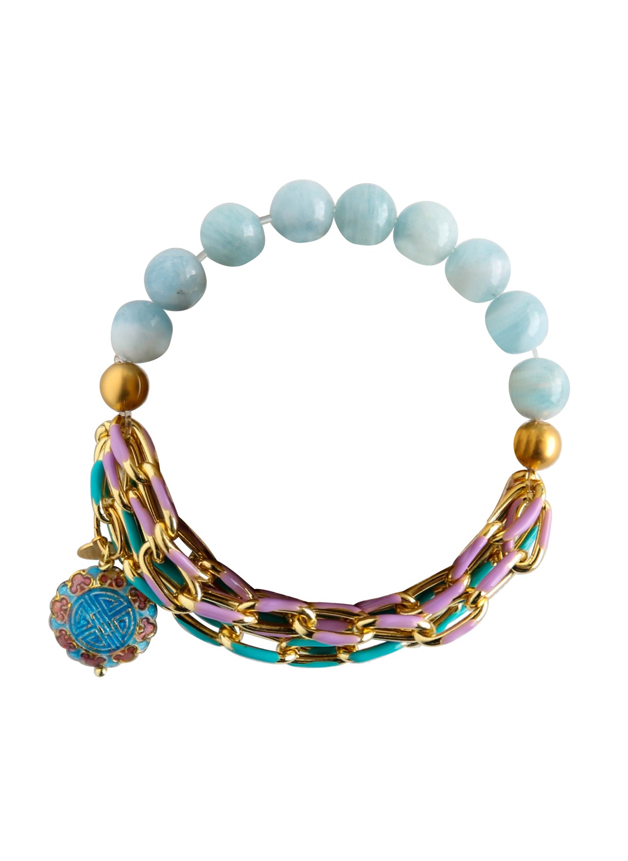 Fiji Elastic Bracelet in Pale Blue