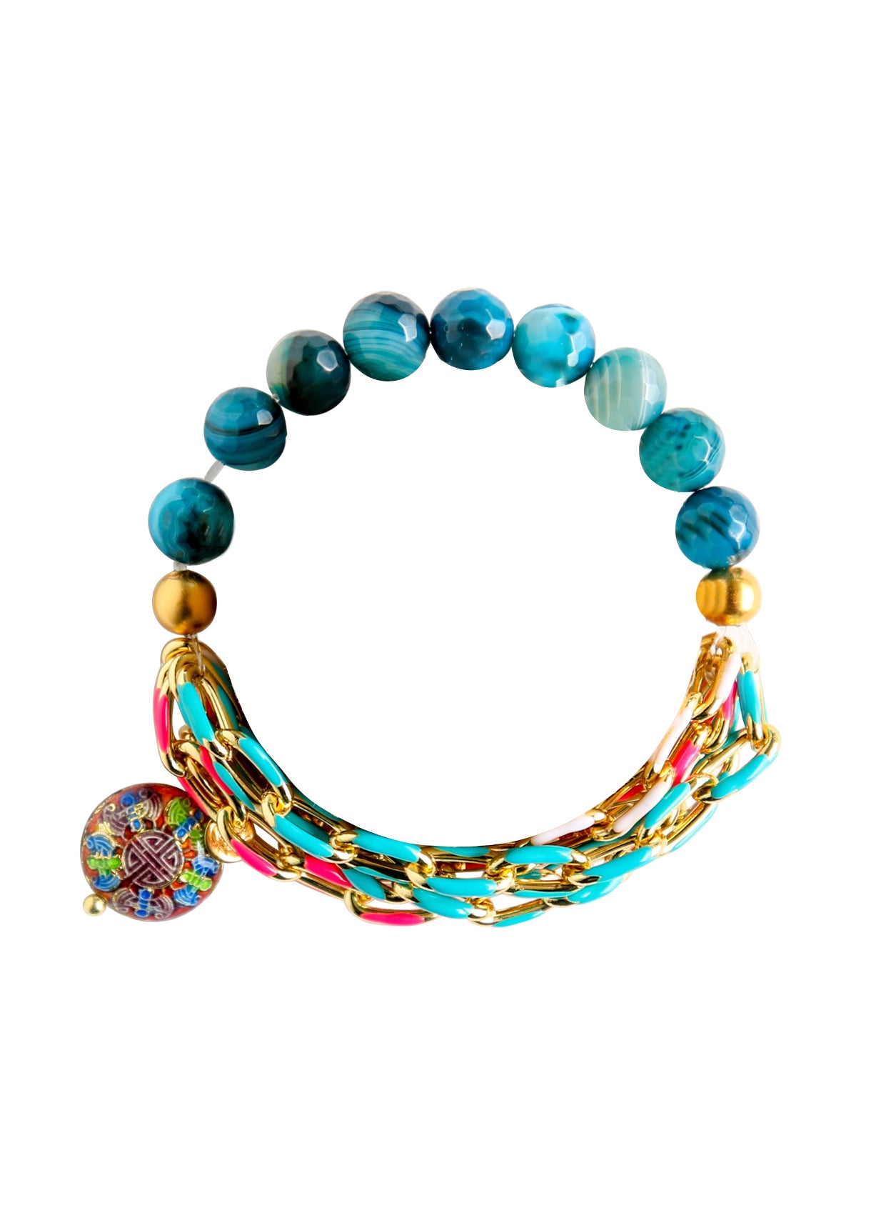 Fiji Elastic Bracelet in Ocean Blue