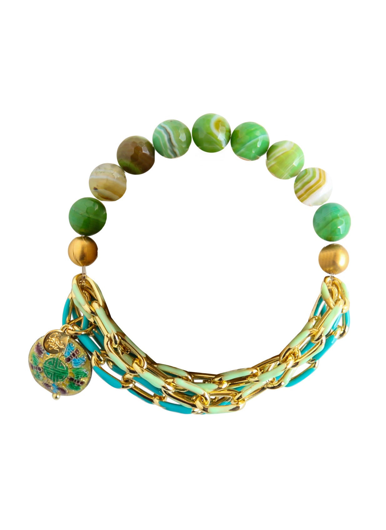 Fiji Elastic Bracelet in Jade Lime