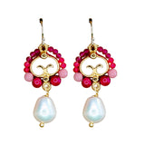 Gwen Earrings in Cherry Pink