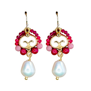 Gwen Earrings in Cherry Pink