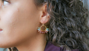 Jalisco Earrings in Peruvian Opal