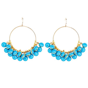 Karaoke Earrings in Turquoise