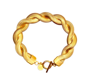 Maze Woven Bracelet in Gold