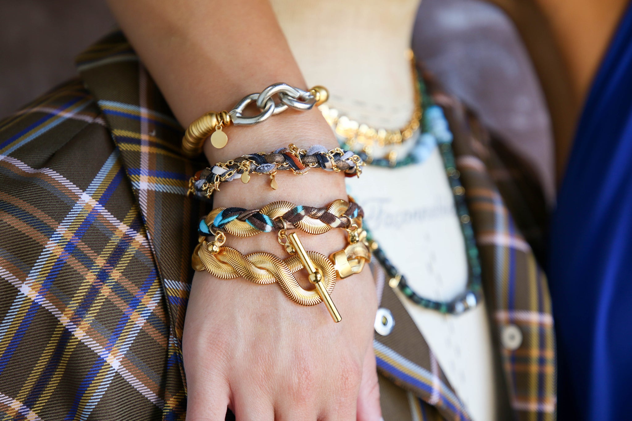 Maze Woven Bracelet in Gold