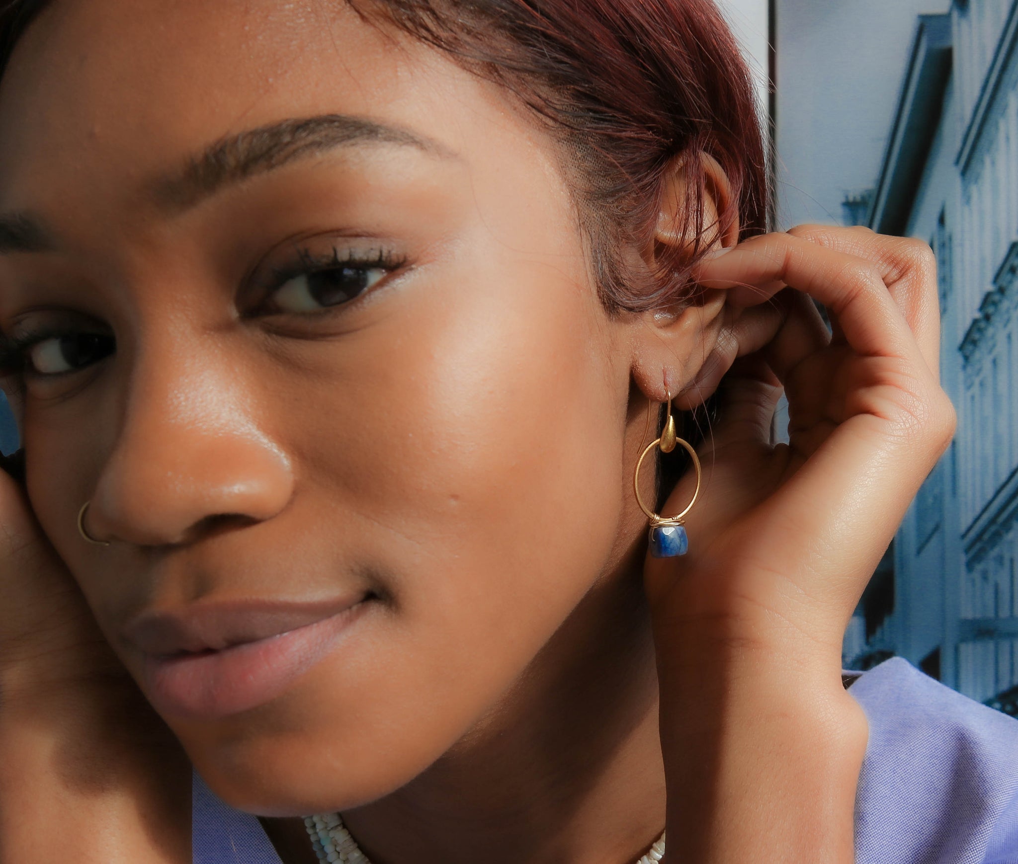 Satchel Earrings in Turquoise