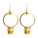 Satchel Earrings in Gold Pyrite