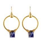 Satchel Earrings in Lapis