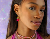 Shanthi Earrings in Hot Pink