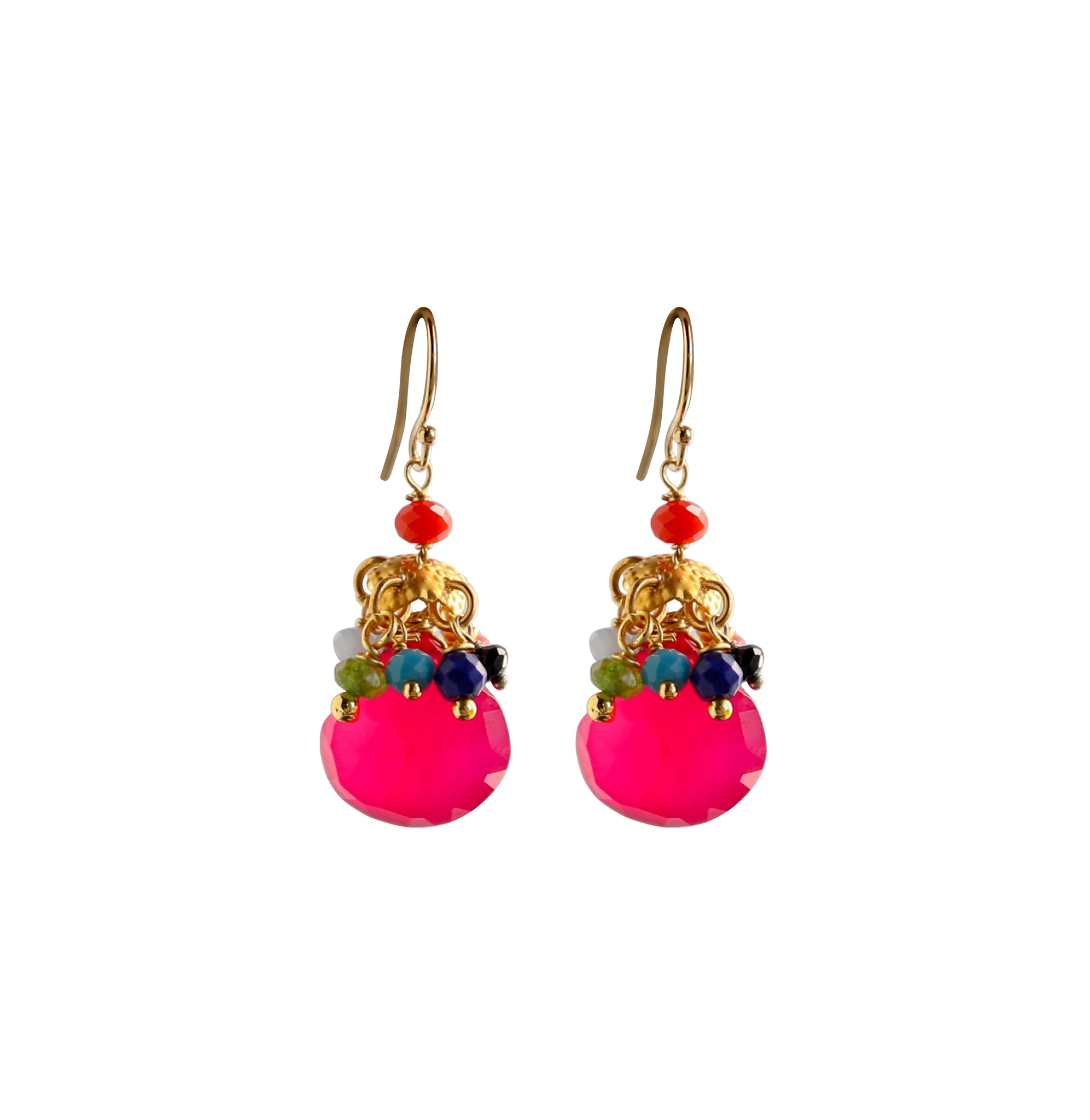 Shanthi Earrings in Hot Pink