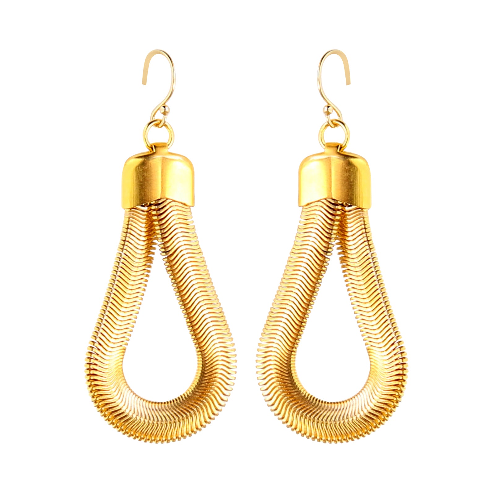 Silk Earrings in Gold