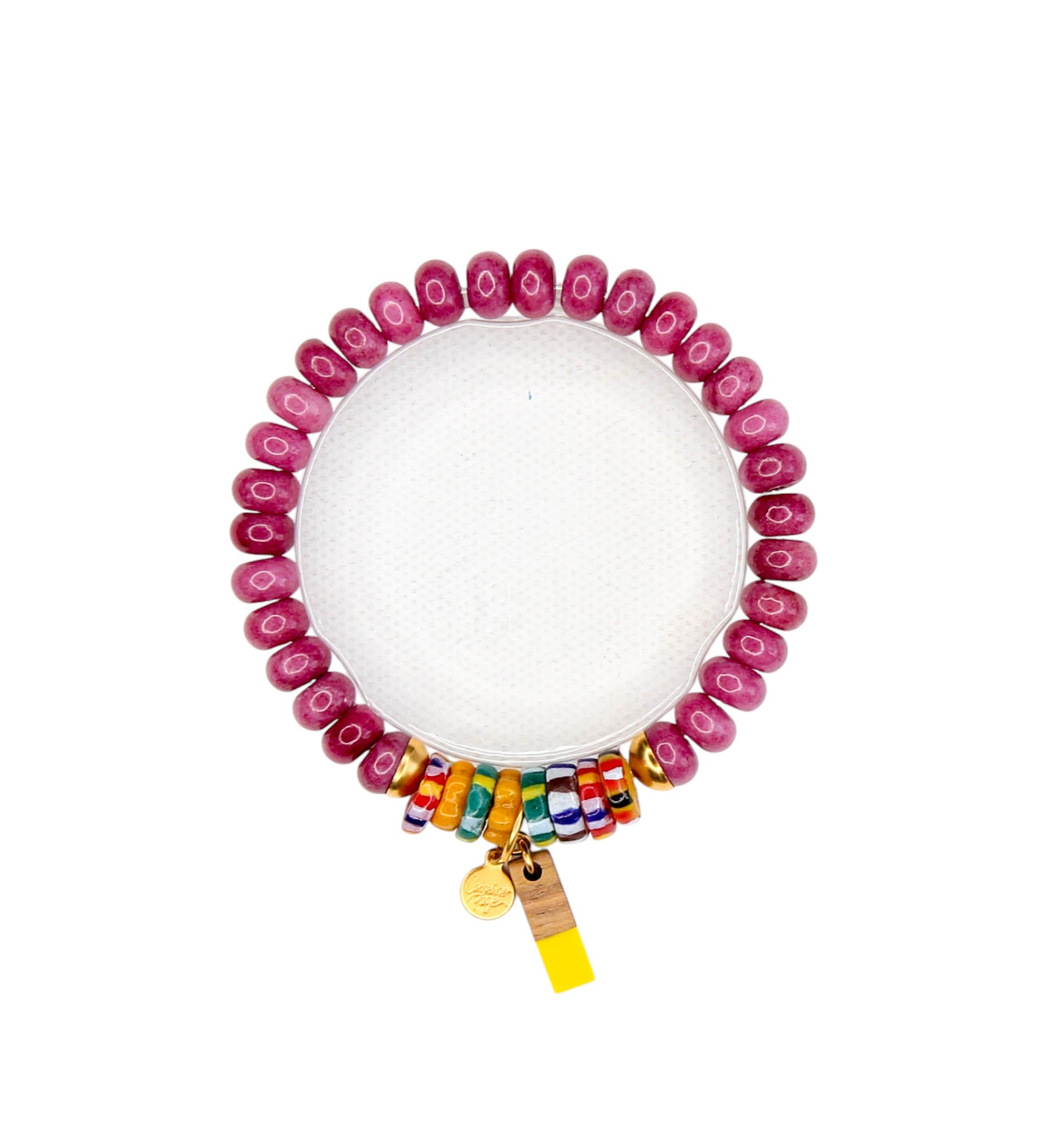 Skittles Elastic Bracelet in Cherry Pink