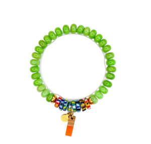 Skittles Elastic Bracelet in Jade Lime