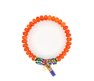 Skittles Elastic Bracelet in Aura Orange