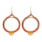 Temple Earrings in Aura Orange