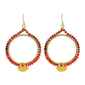 Temple Earrings in Aura Orange