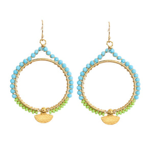 Temple Earrings in Turquoise