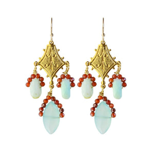 Tudor Earrings in Chalcedony